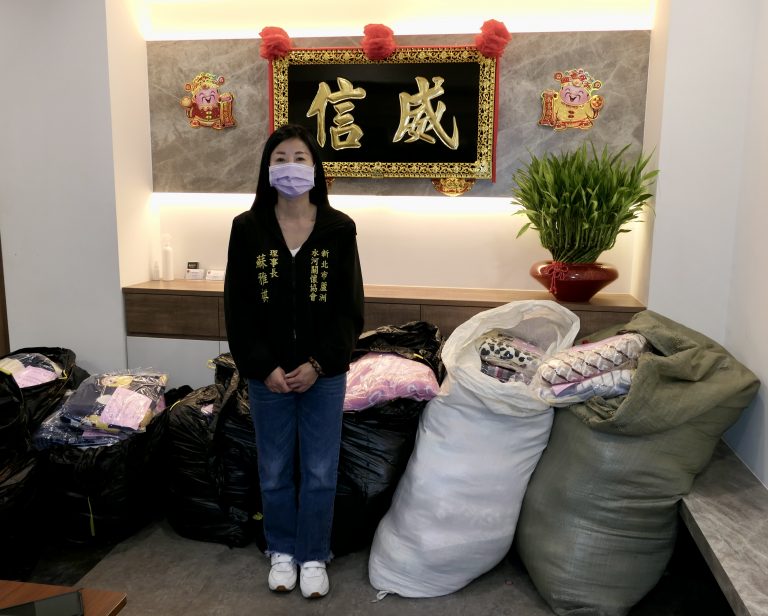 圖片說明：新北巿蘆洲區水河關懷協會理事長蘇雅祺致力公益不遺餘力。(記者朱珈瑩攝)