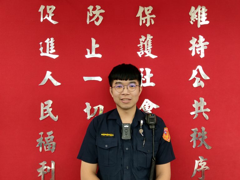 圖片說明：臺北市內湖分局康寧派出所警員陳弘義。(記者宋紹誠翻攝）
