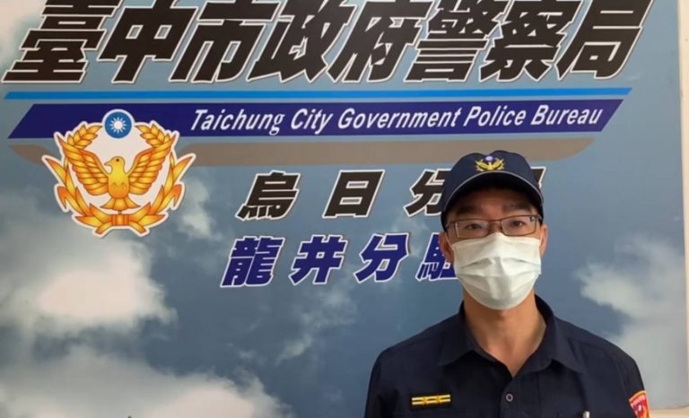 圖片說明：烏日分局說明外籍移工闖紅燈肇事逃逸案。(記者謝榮浤翻攝)