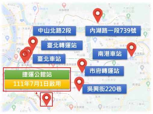 圖片說明：違停科技執法地點示意圖。(記者宋紹誠翻攝)
