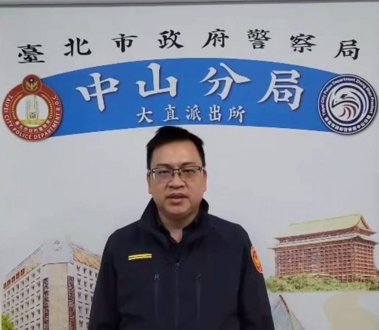 大直派出所所長周仲德說明。(記者宋紹誠翻攝)