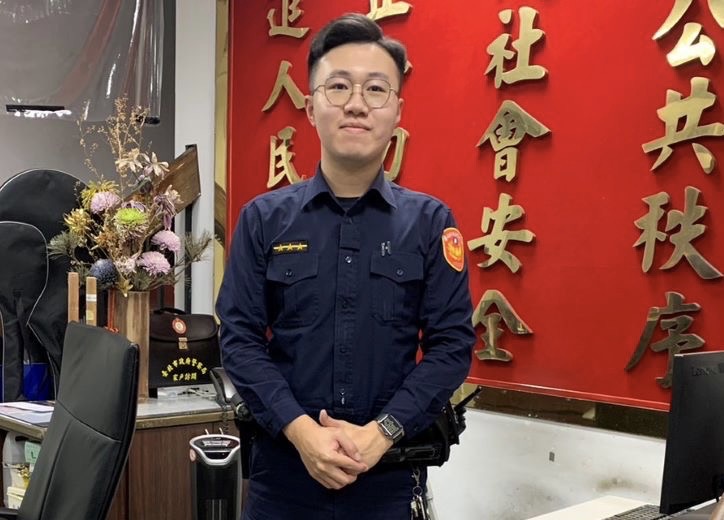 內湖派出所警員林書銘。( 記者宋紹誠翻攝 )