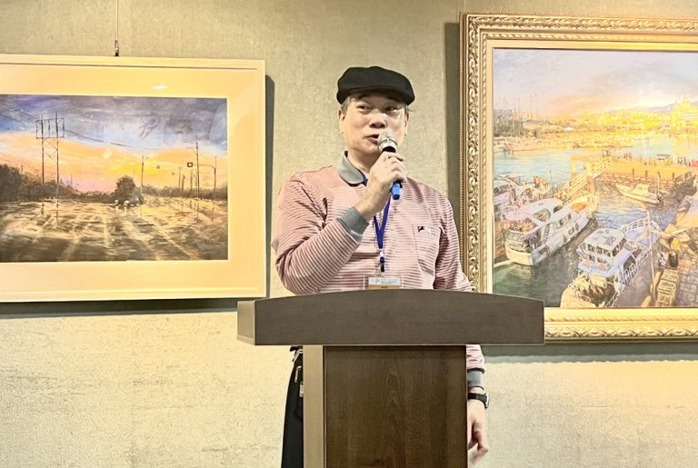 臺灣現代藝術家協會理事長林朝尉致詞。(圖/臺灣現代藝術家協會提供)