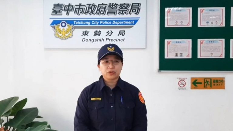中市警東勢分局東勢派出所長周宜禾強調，不容許不法行為挑戰公權力。(圖/記者謝榮浤翻攝)