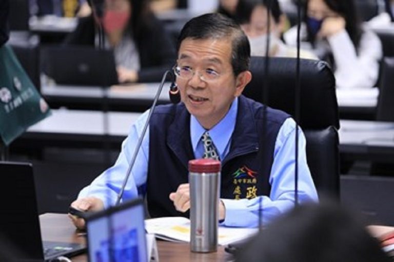 中市府政風處長林煥淳專題報告。(圖/記者謝榮浤翻攝)