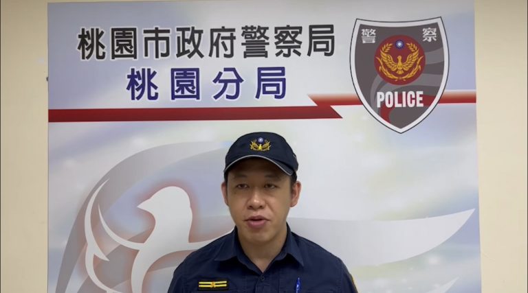 桃園分局大樹所長張邦寧說明。（記者徐煜勝翻攝）
