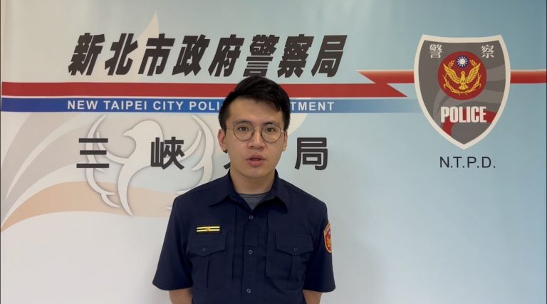 三峽分局北大派出所所長張凱昱說明。（記者徐煜勝翻攝）