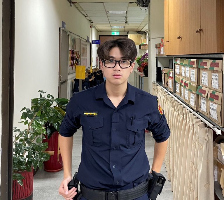 北投分局長安派出所警員陳宗岳。（記者薛秀蓮翻攝)