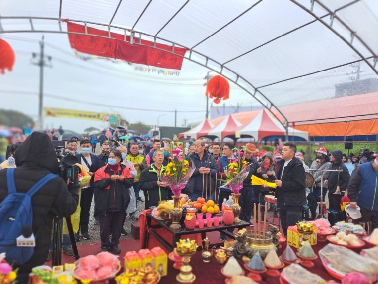 源福宮今為新宮地址舉辦動土典禮。(記者徐煜勝翻攝)