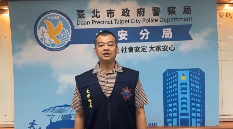 大安分局偵查隊長陳俊誠說明案情。（記者徐煜勝翻攝）