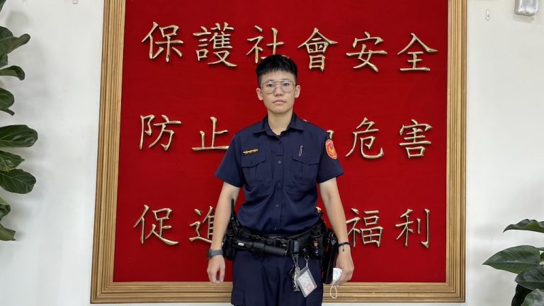 文德派出所警員吳心融。（記者薛秀蓮翻攝)
