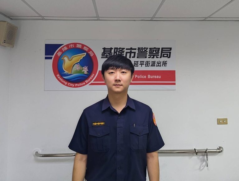 第一分局延平街派出所警員許庭菘。（記者薛秀蓮翻攝)