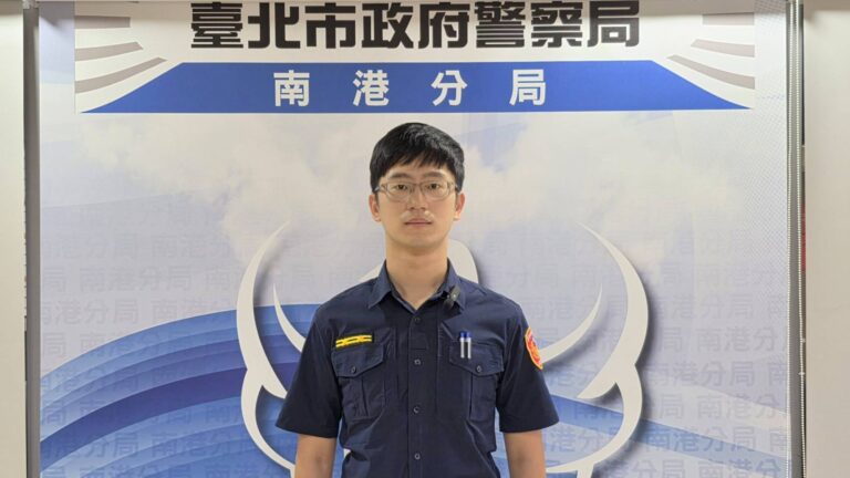 南港所所長蔡佾錩。（記者薛秀蓮翻攝)