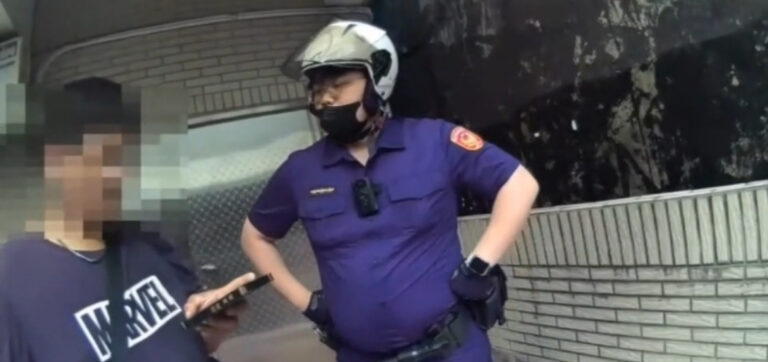 土城警設伏逮嫌。（記者徐煜勝翻攝）