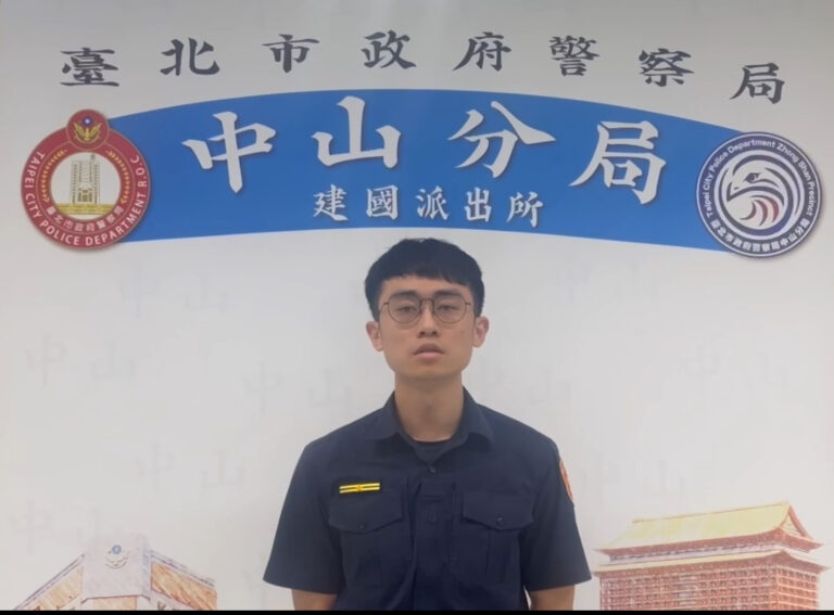 建國派出所副所長楊智捷。（記者薛秀蓮翻攝)