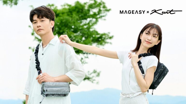 MAGEASY 攜手插畫家 Kurt Wu 推出聯名系列商品,文博會現場搶先開賣。(圖/業者提供)