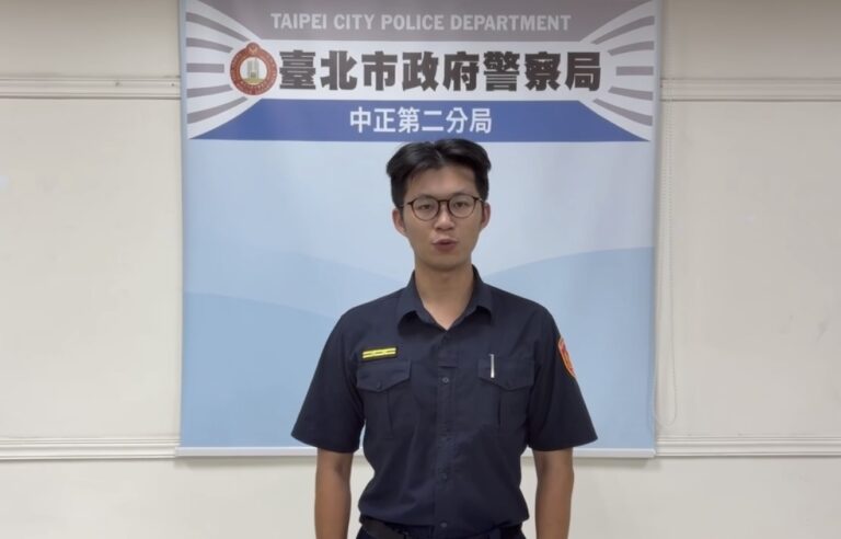 思源街派出所所長陳永晉說明畫面。（圖/記者 張泓笙翻攝）